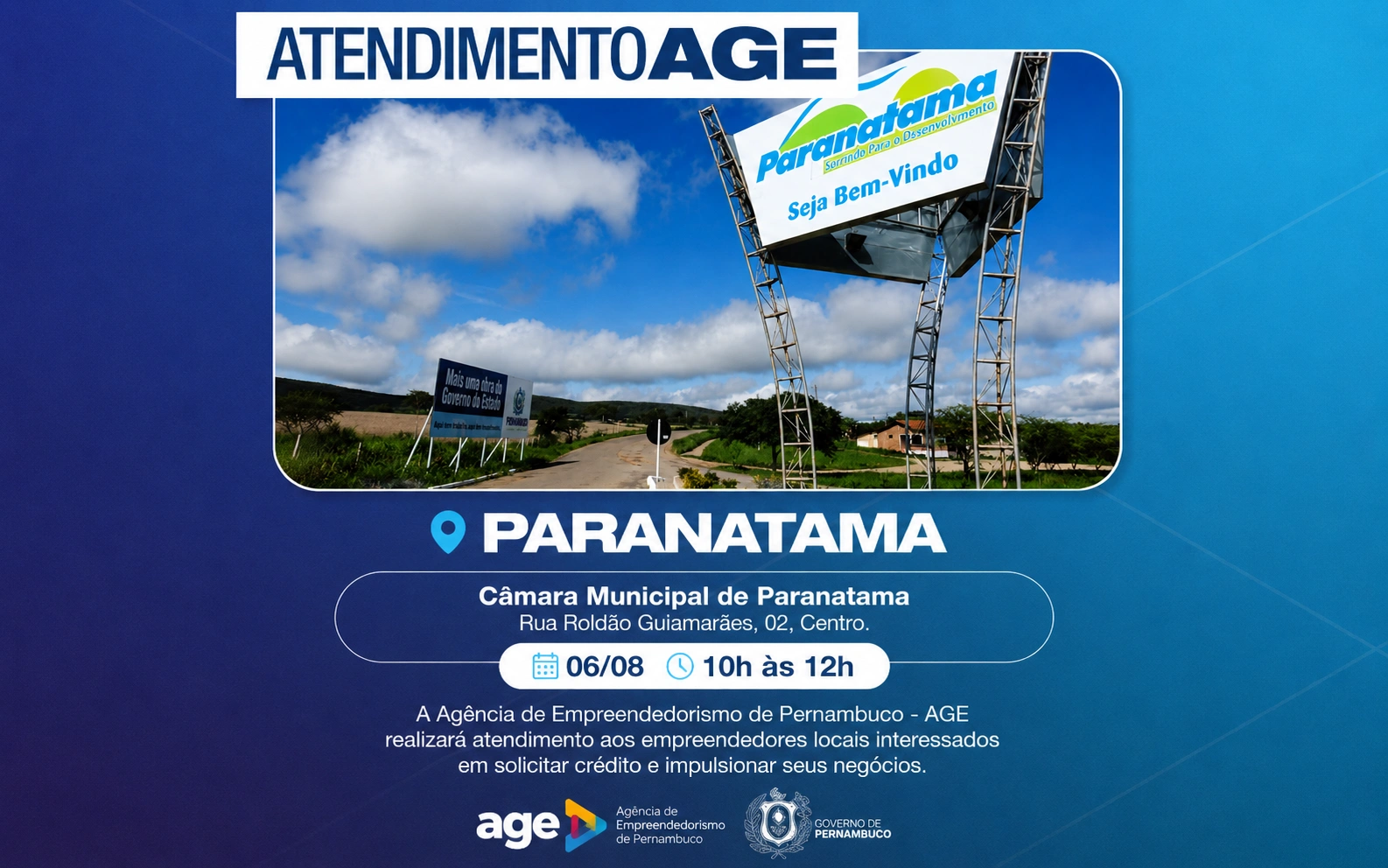 AGE leva atendimento a Paranatama e apresenta oportunidades de crédito para impulsionar pequenos negócios