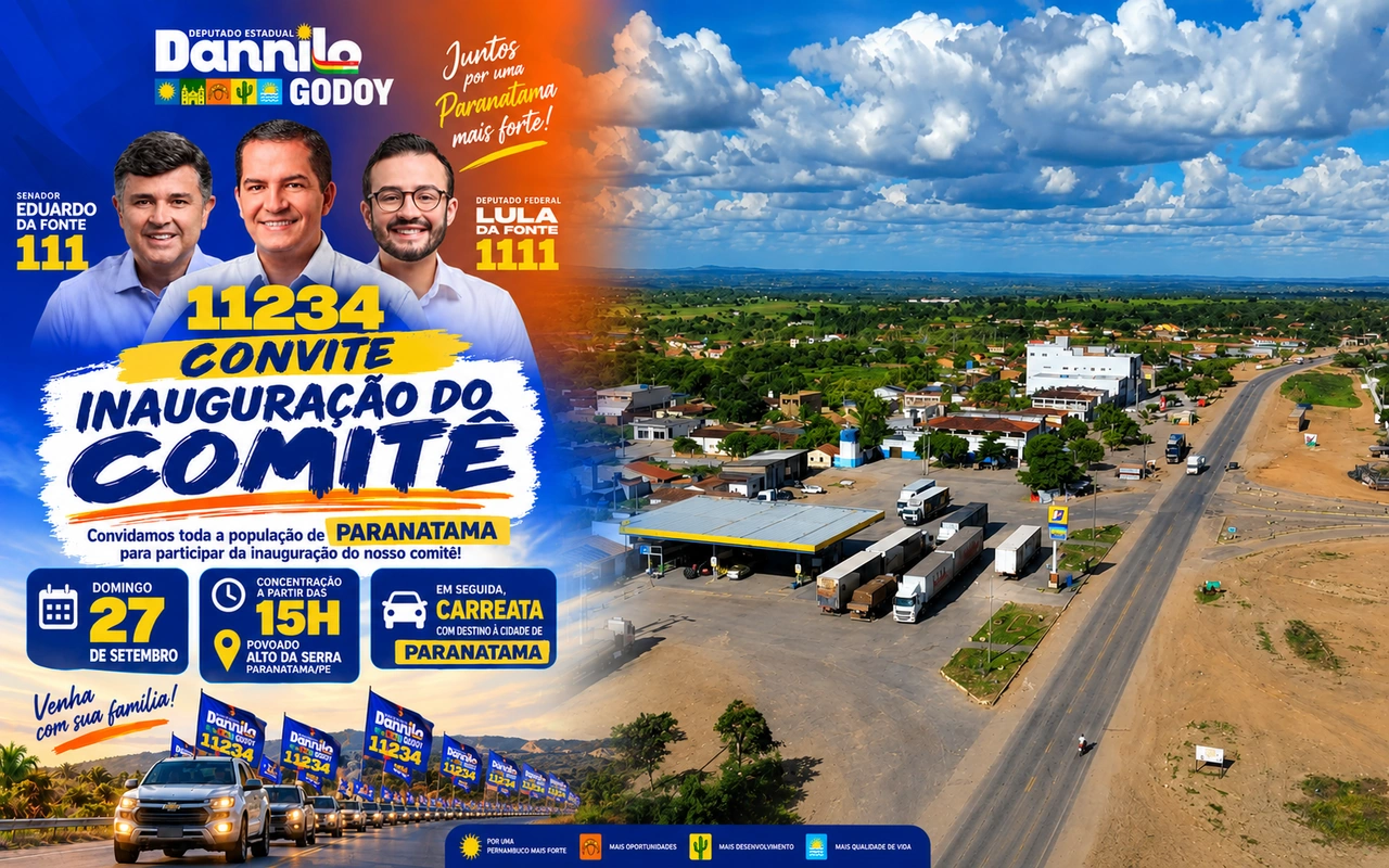 Grupo de Zelandyo Monte Horebe inaugura comitê e realiza carreata em Paranatama neste domingo (27)