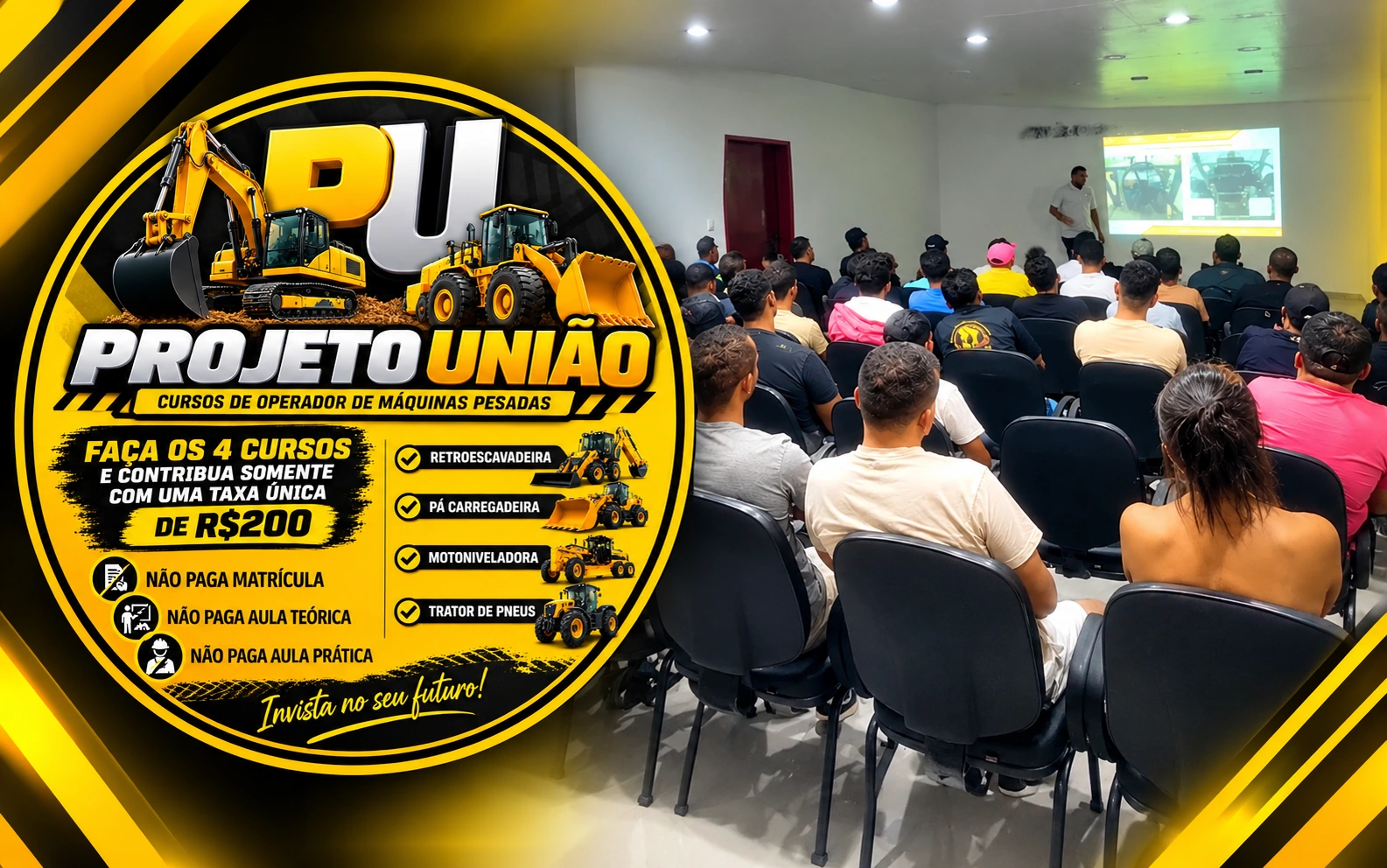 Projeto União oferece cursos de máquinas pesadas em parceria com a Prefeitura de Paranatama